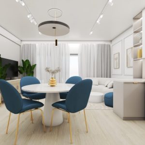 Salon MODERN ELEGANCE_widok z wejścia na całość